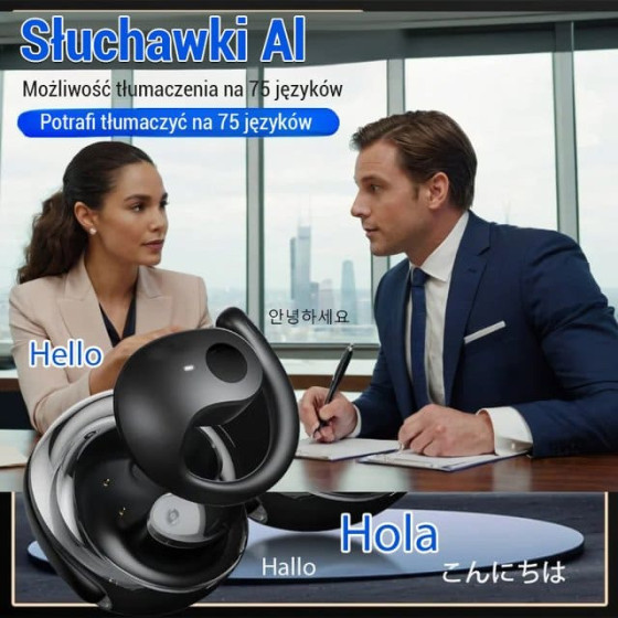 Inteligentny zestaw słuchawkowy Bluetooth do tłumaczenia