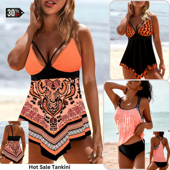 ID:1557 - Women's Plus Size Two-Piece Swimsuit