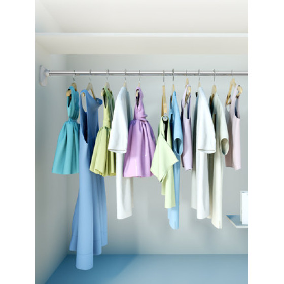 Rozporowy drążek na ubrania bez wiercenia